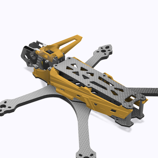 STL for GEPRC Mark5 Mark 5 MK5D Base adapter to mount SpeedyBee DJI O4 Pro Modular Head